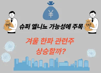 슈퍼 엘니뇨 가능성에 주목, 겨울 한파 관련주 상승할까?