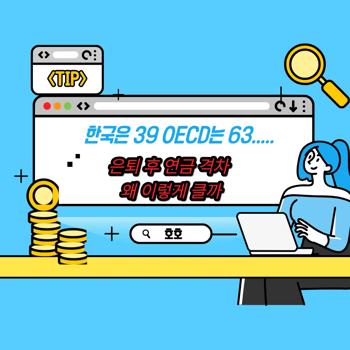 한국은 39 OECD는 63.....  은퇴 후 연금 격차 왜 이렇게 클까
