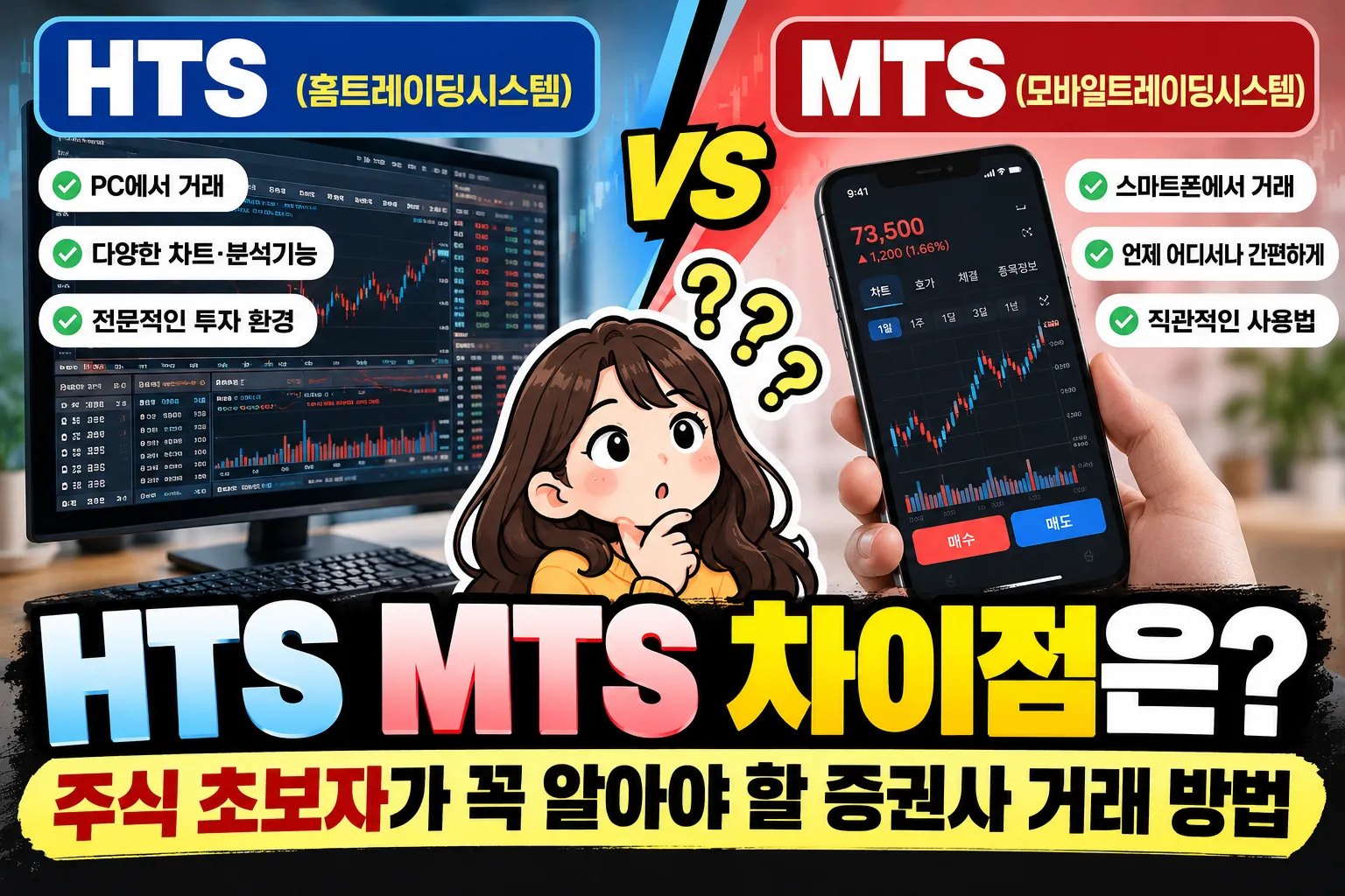 HTS MTS 차이점은? 주식 초보자가 꼭 알아야 할 증권사 거래 방법   