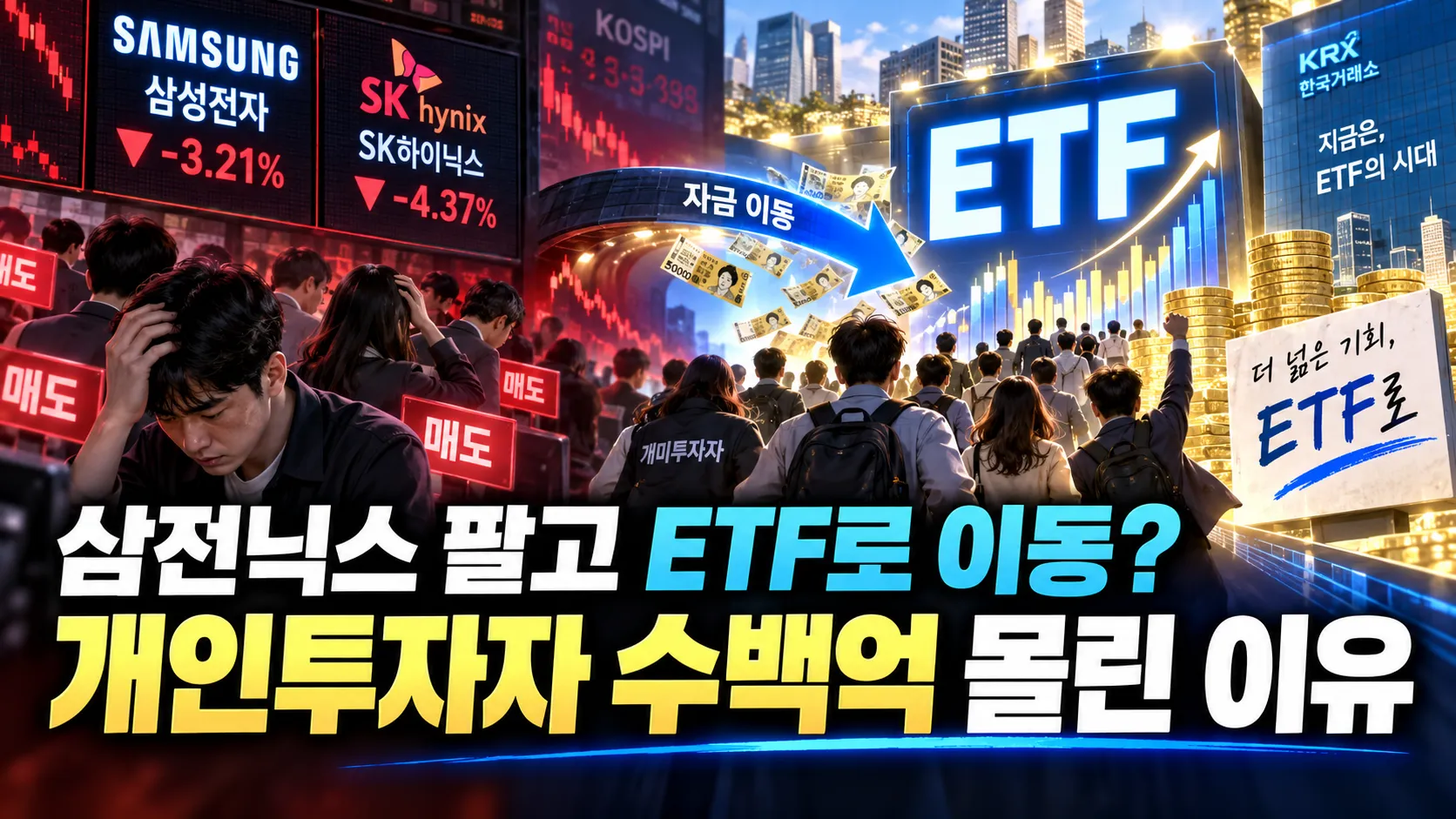삼전닉스 팔고 ETF로 이동? 개인투자자 수백억 몰린 이유
