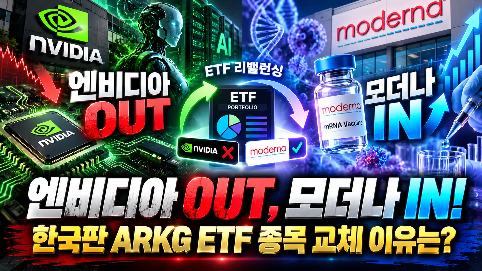 엔비디아 OUT, 모더나 IN! 한국판 ARKG ETF 종목 교체 이유는?