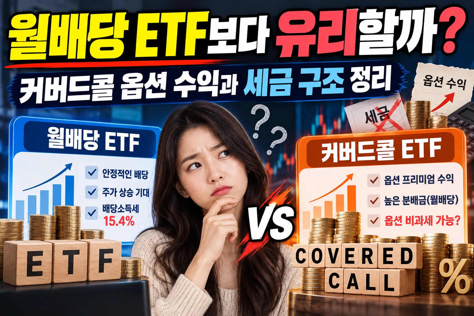 “월배당 ETF보다 유리할까?” 커버드콜 옵션 수익과 세금 구조 정리