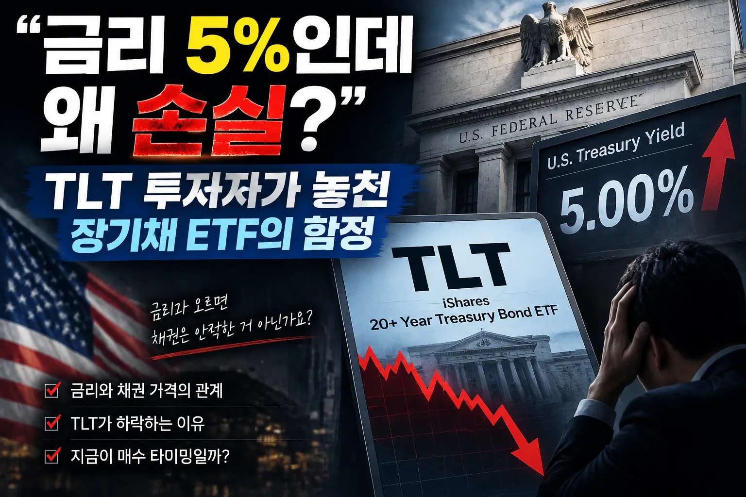 “금리 5%인데 왜 손실?” TLT 투자자가 놓친 장기채 ETF의 함정