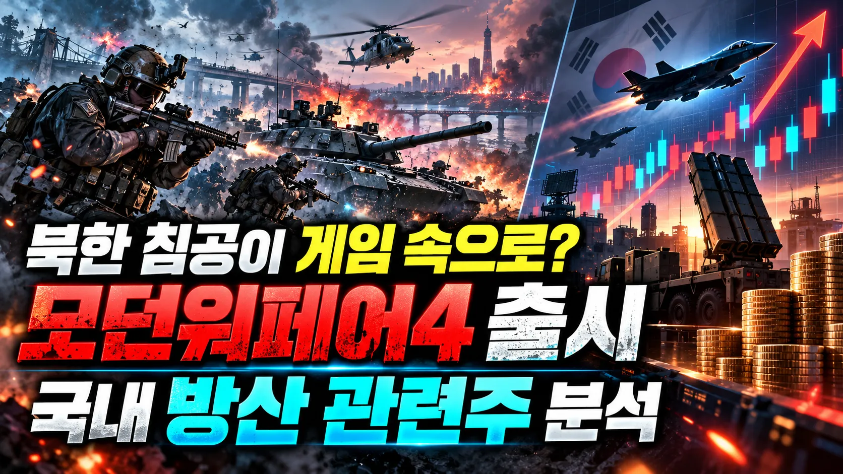 “북한 침공이 게임 속으로?” 모던워페어4 출시와 국내 방산 관련주 분석    