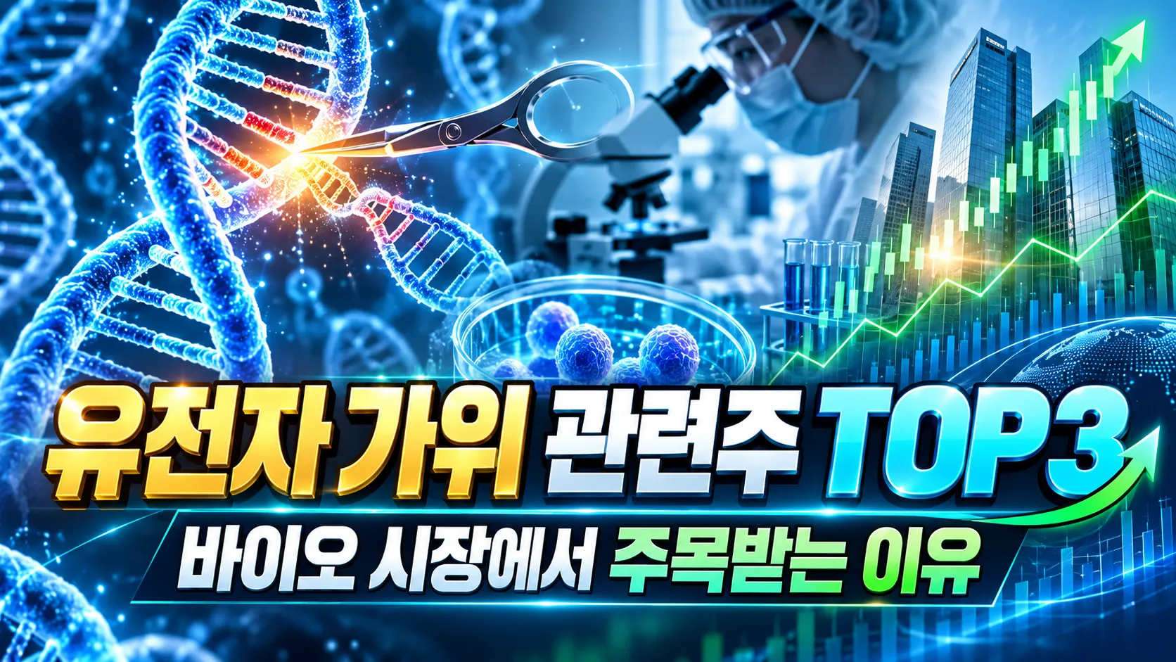 유전자 가위 관련주 TOP3, 바이오 시장에서 주목받는 이유 