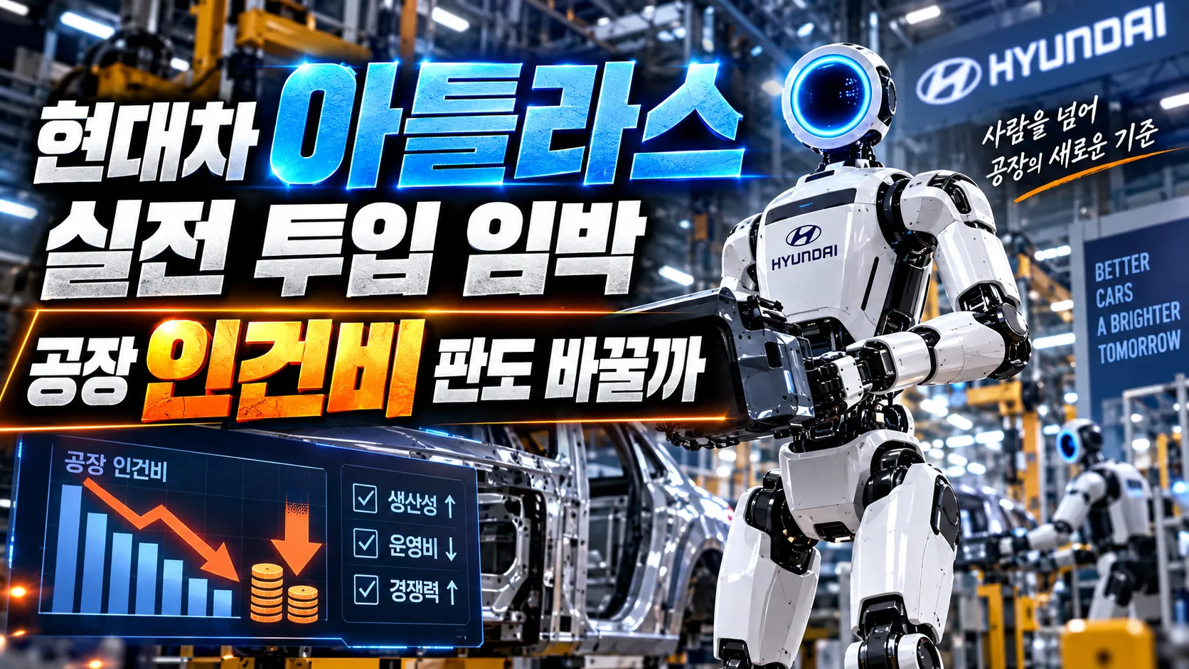 현대차 아틀라스 실전 투입 임박…공장 인건비 판도 바꿀까