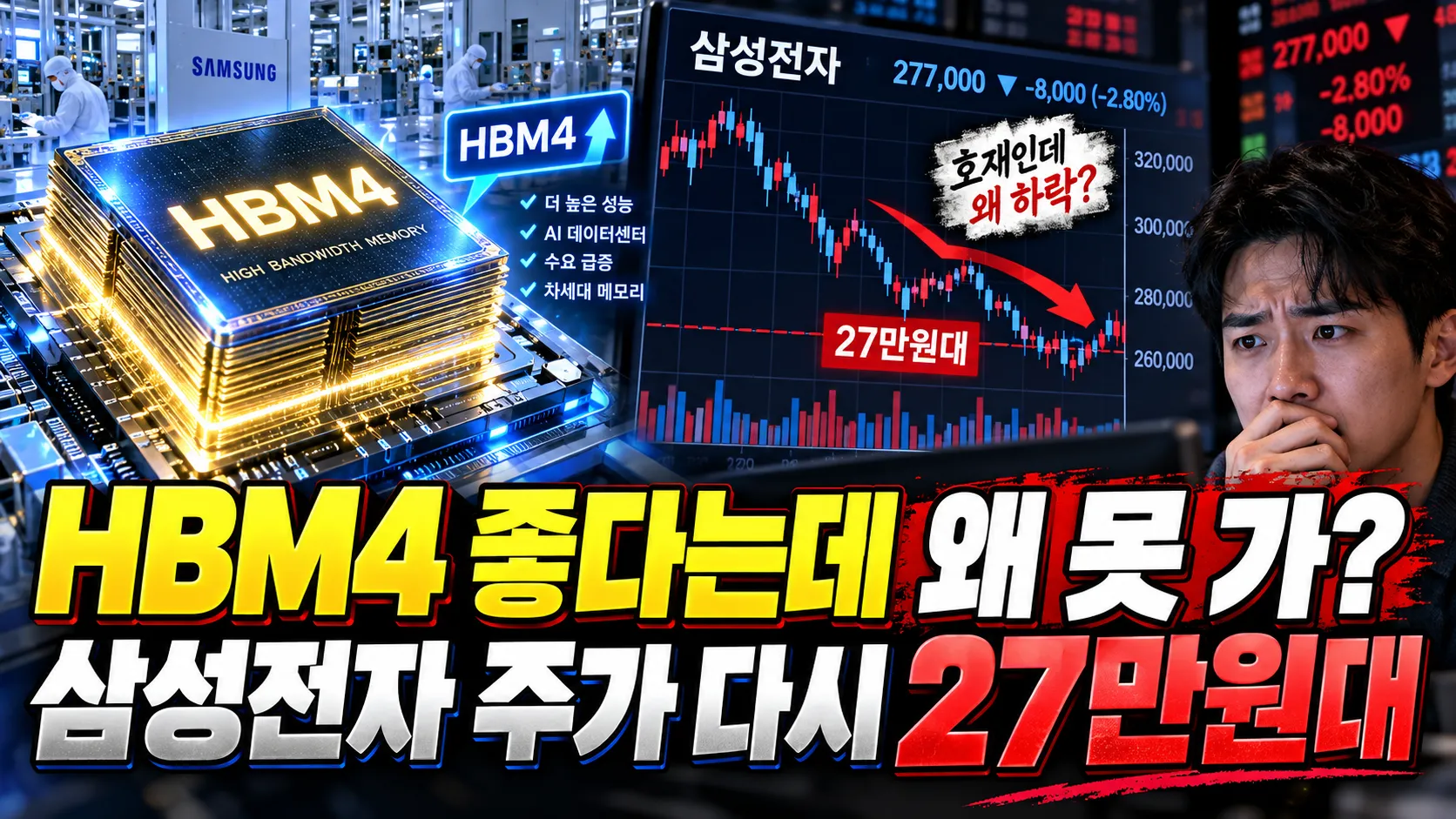 “HBM4 좋다는데 왜 못 가?” 삼성전자 주가 다시 27만원대