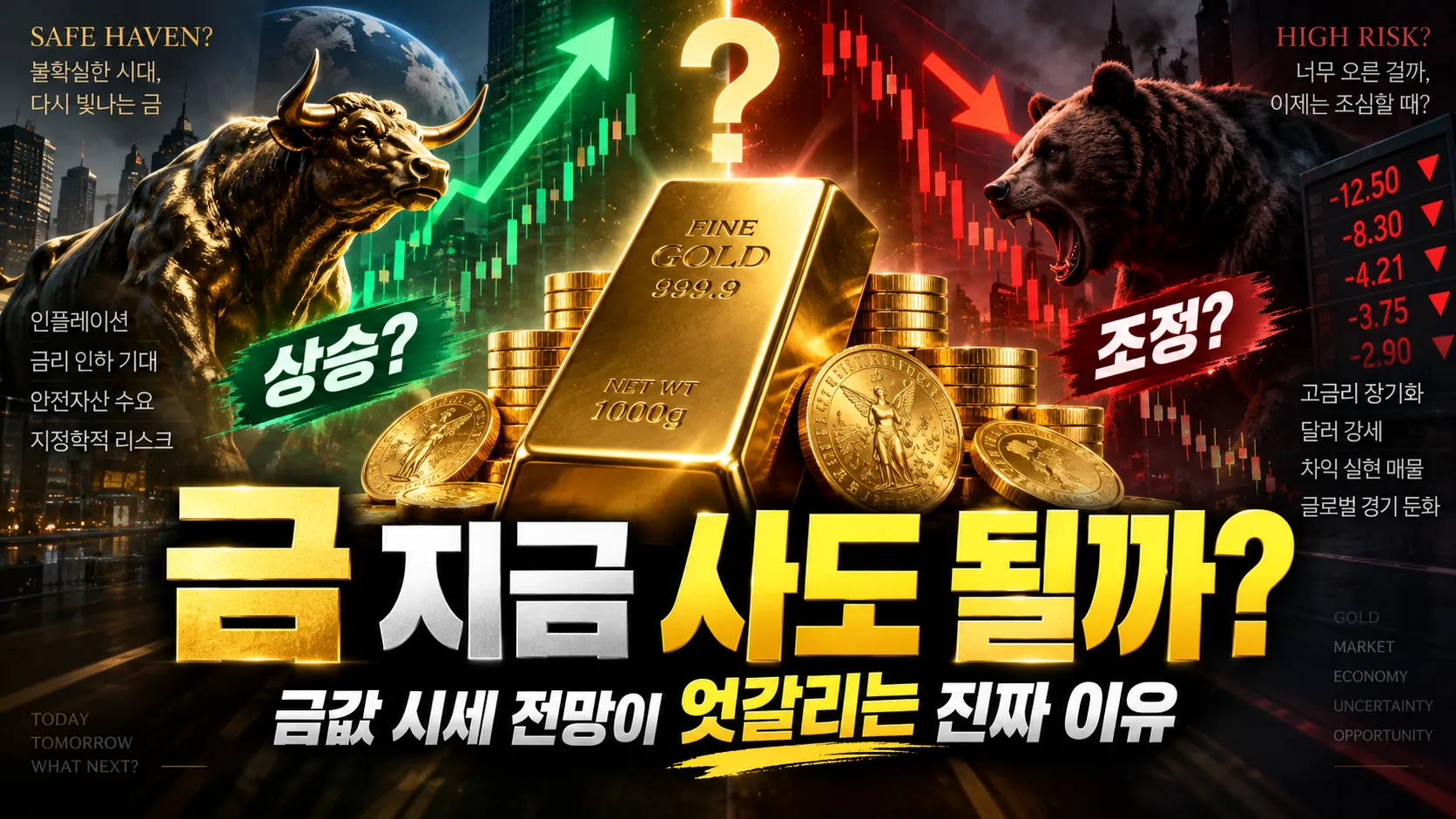 “금 지금 사도 될까?” 금값 시세 전망이 엇갈리는 진짜 이유