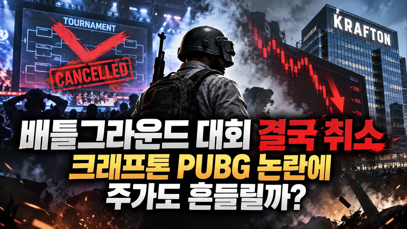 배틀그라운드 대회 결국 취소, 크래프톤 PUBG 논란에 주가도 흔들릴까?