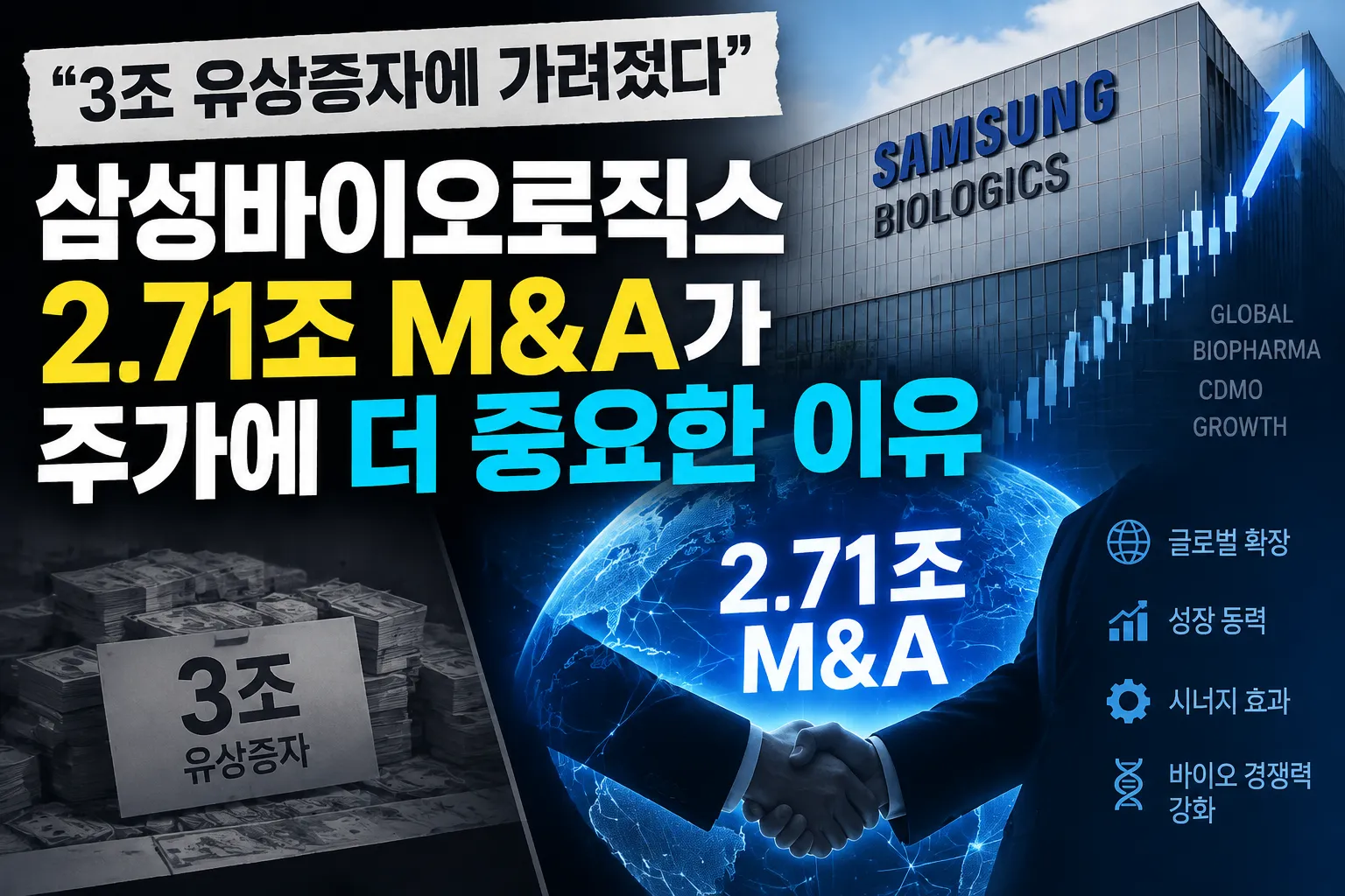 “3조 유상증자에 가려졌다” 삼성바이오로직스 2.71조 M&A가 주가에 더 중요한 이유