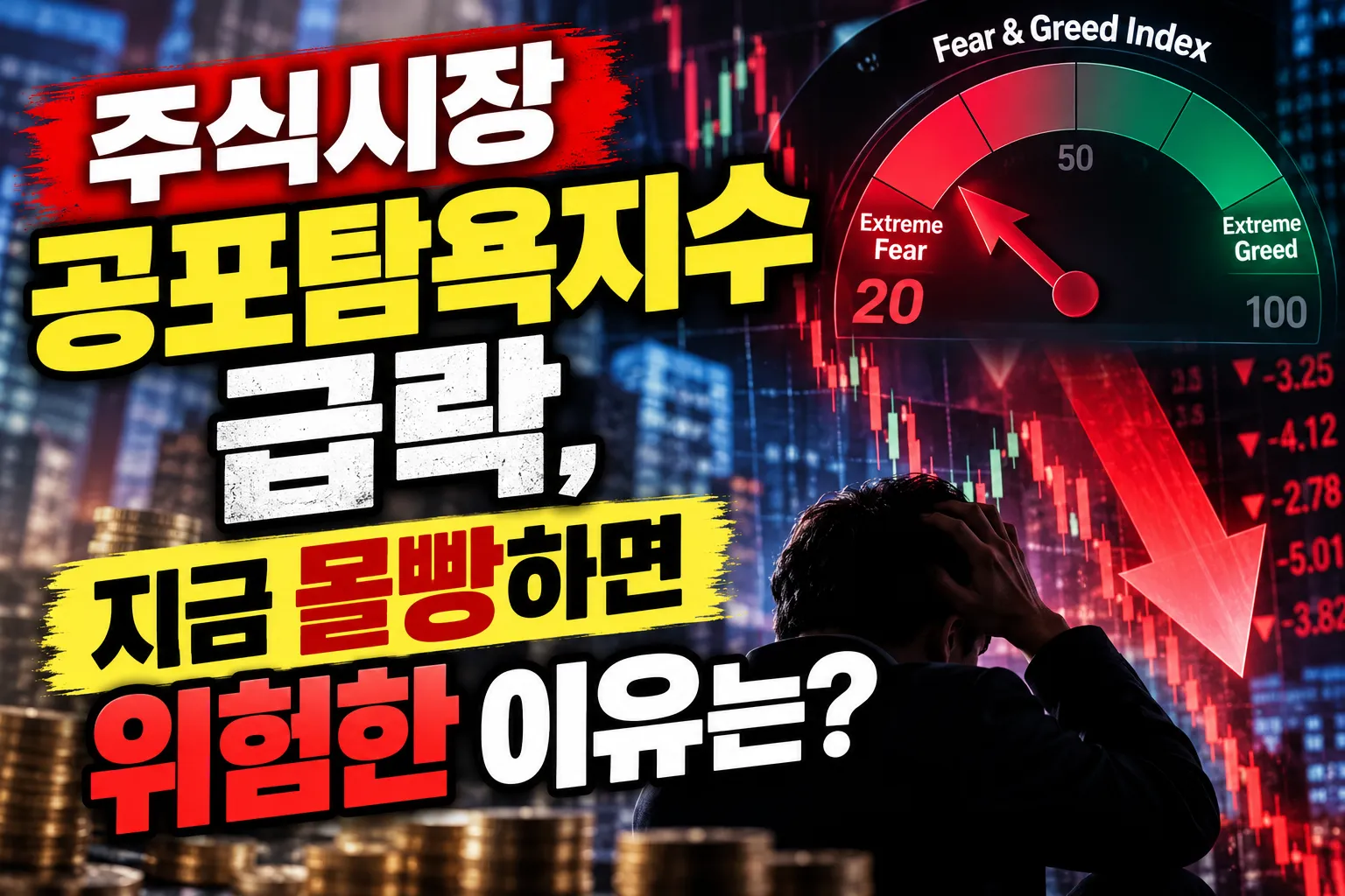 주식시장 공포탐욕지수 급락, 지금 몰빵하면 위험한 이유는?