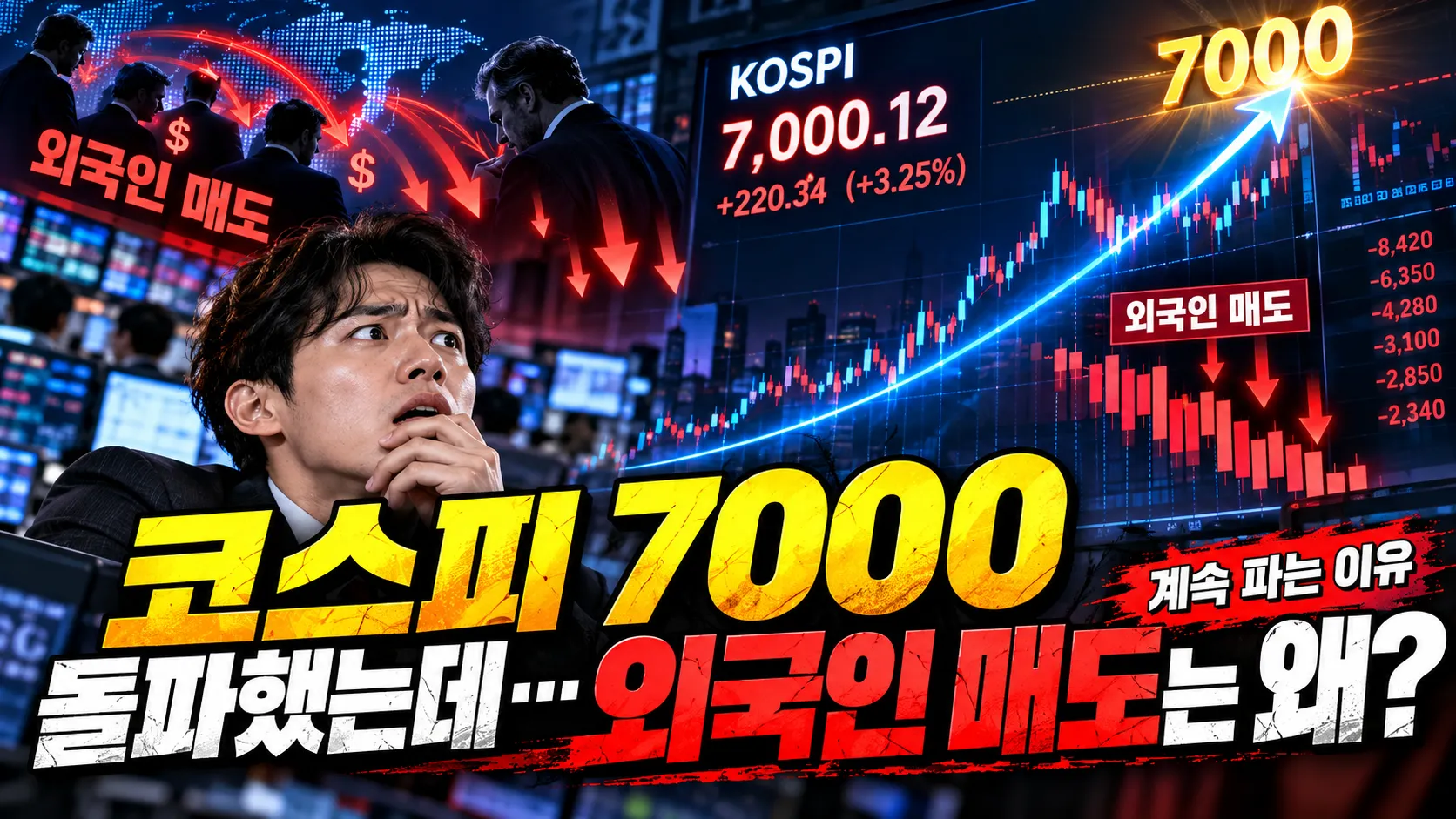 코스피 7000 돌파했는데..... 외국인 매도는 왜 멈추지 않을까?