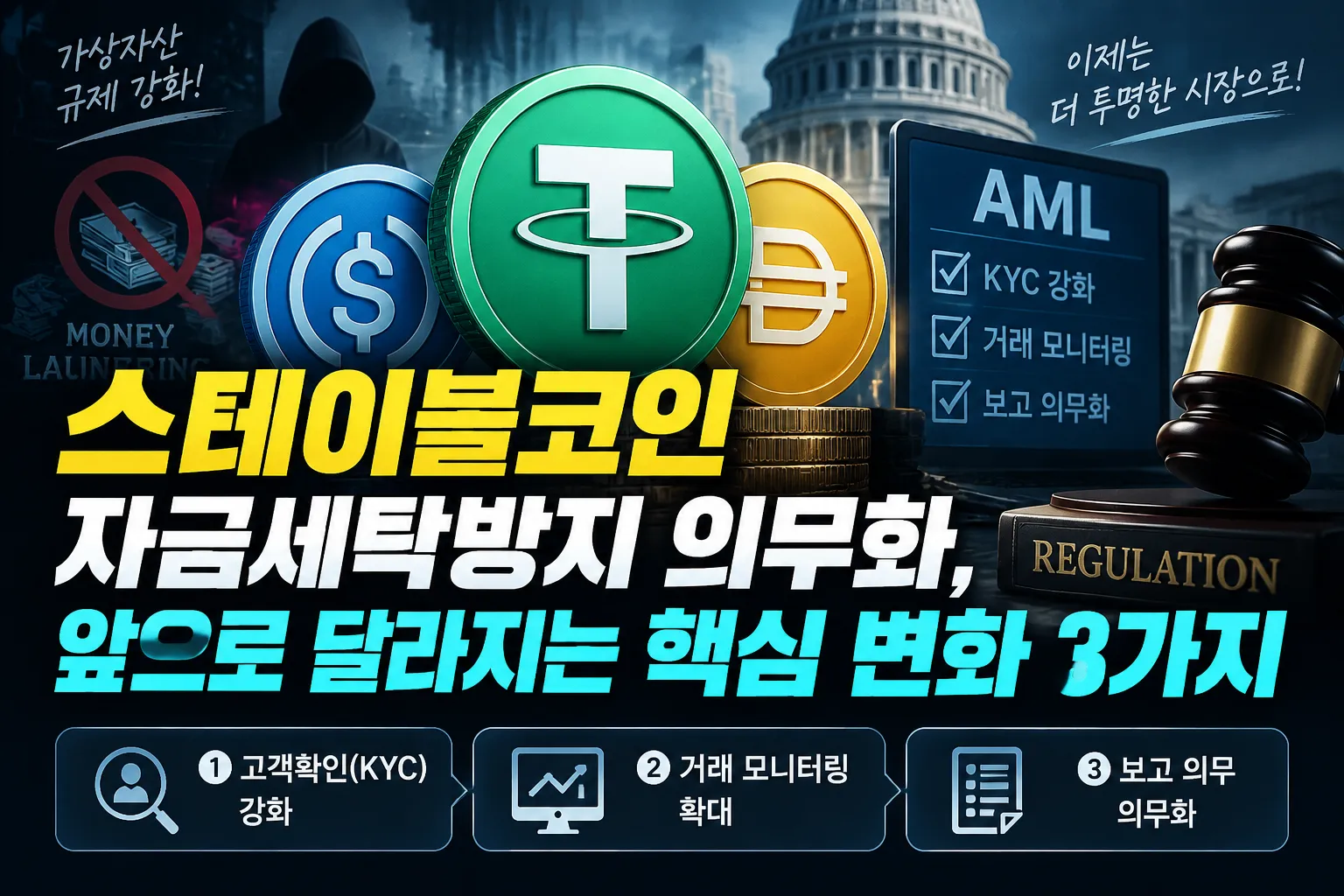 스테이블코인 자금세탁방지 의무화, 앞으로 달라지는 핵심 변화 3가지