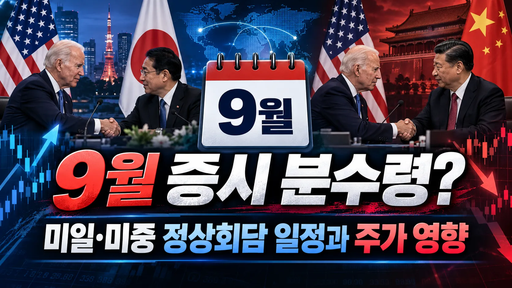 “9월 증시 분수령?” 미일·미중 정상회담 일정과 주가 영향