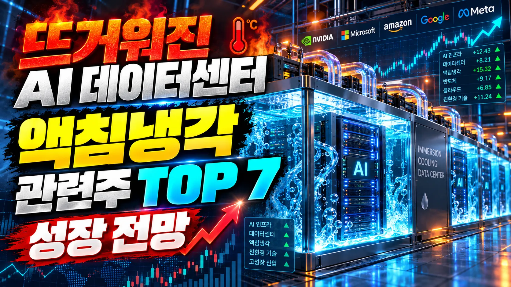 “뜨거워진 AI 데이터센터” 액침냉각 관련주 TOP 7과 성장 전망 