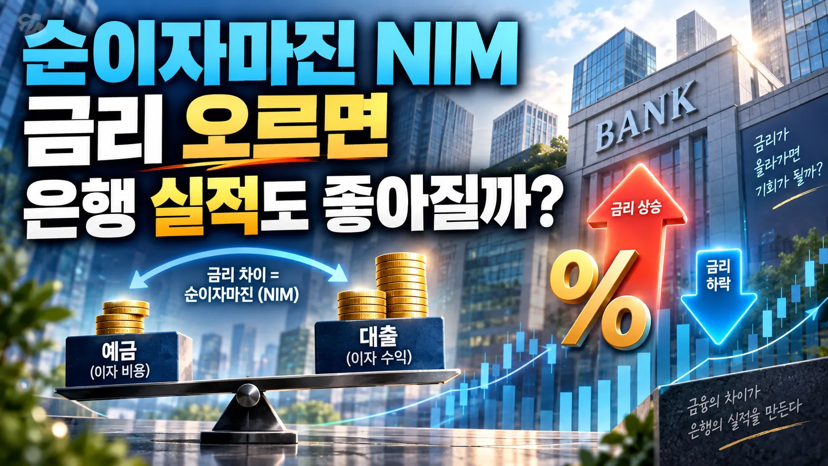 순이자마진 NIM 뜻은? 금리 오르면 은행 실적도 좋아질까