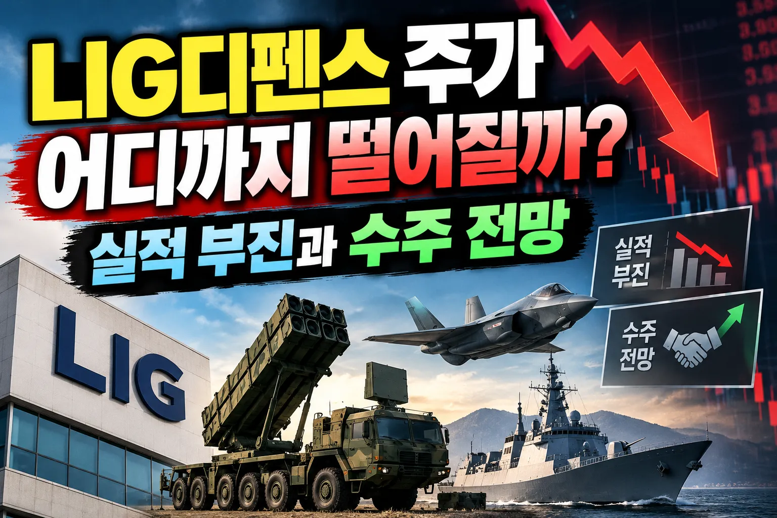 LIG디펜스 주가 어디까지 떨어질까? 실적 부진과 수주 전망 