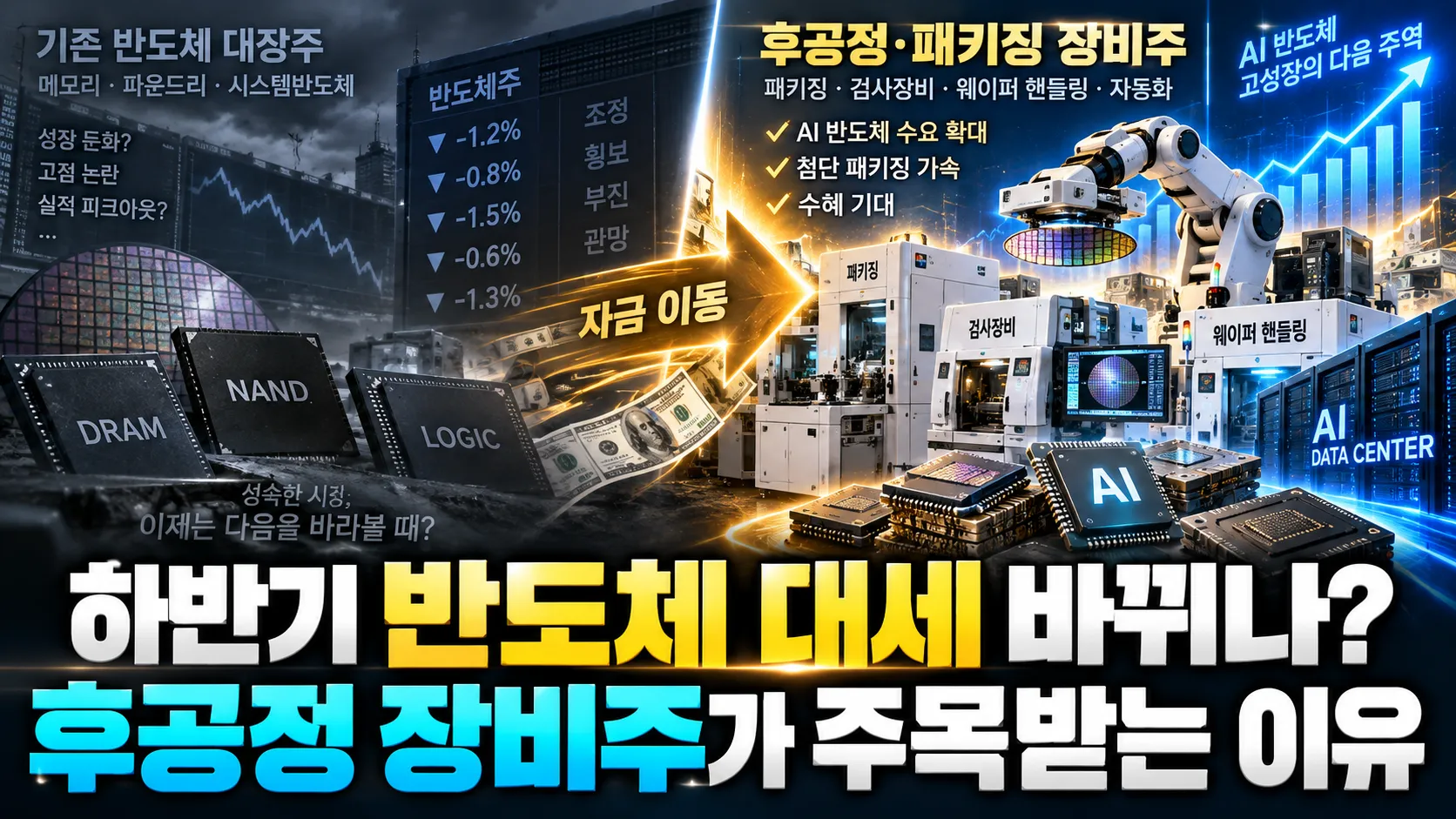 하반기 반도체 대세 바뀌나? 후공정 장비주가 주목받는 이유