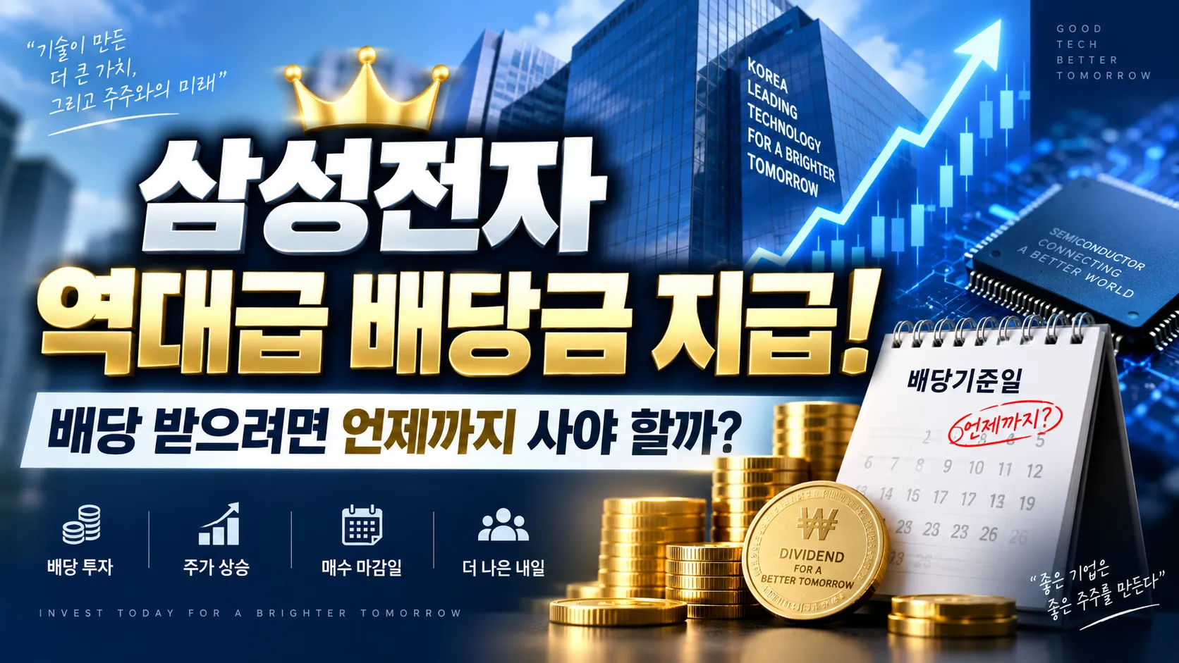 삼성전자 역대급 배당금 지급! 배당 받으려면 언제까지 사야 할까?