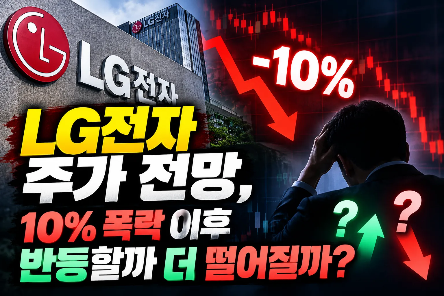 LG전자 주가 전망, 10% 폭락 이후 반등할까 더 떨어질까? 