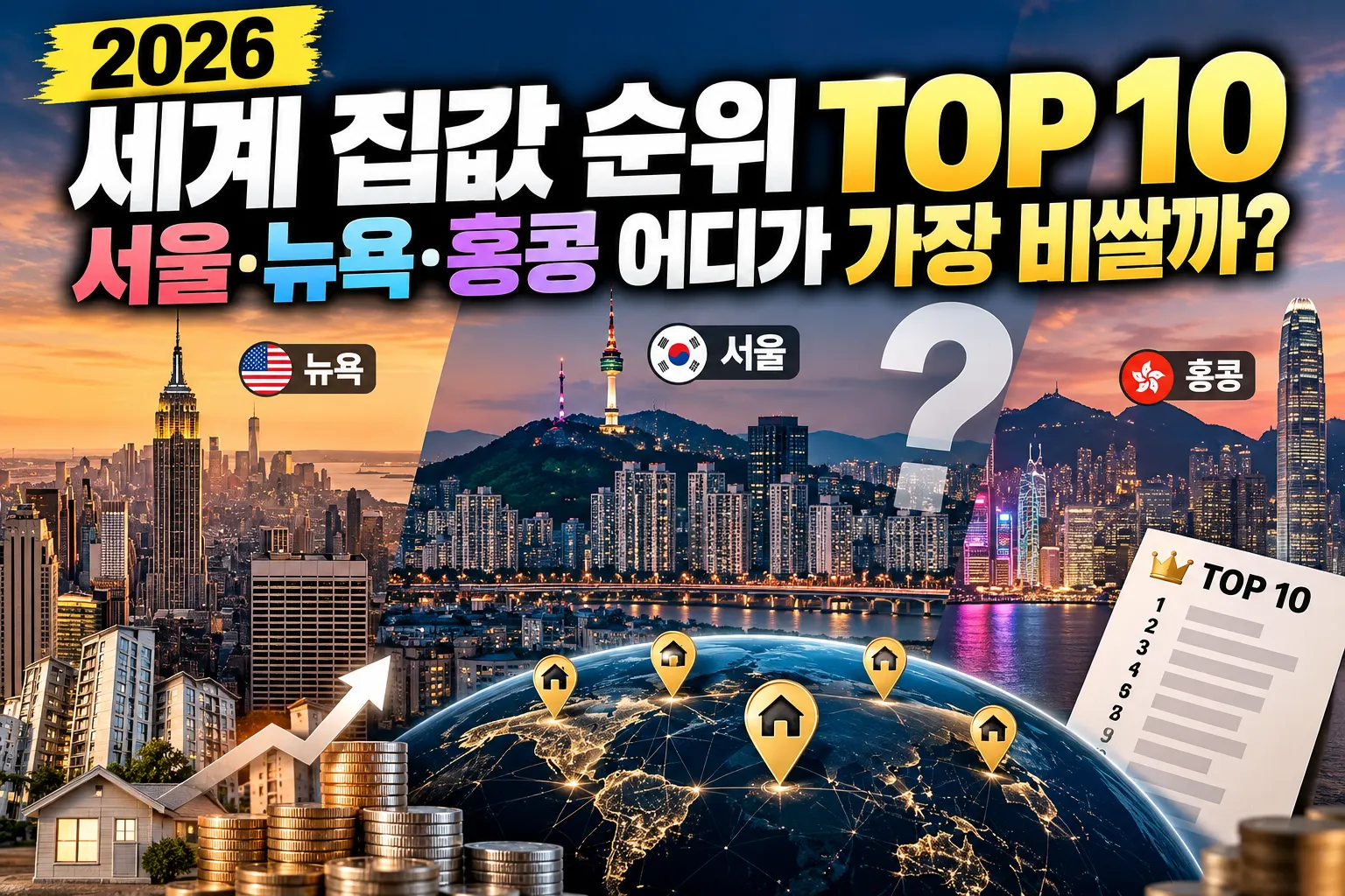 2026 세계 집값 순위 TOP 10, 서울·뉴욕·홍콩 어디가 가장 비쌀까?   