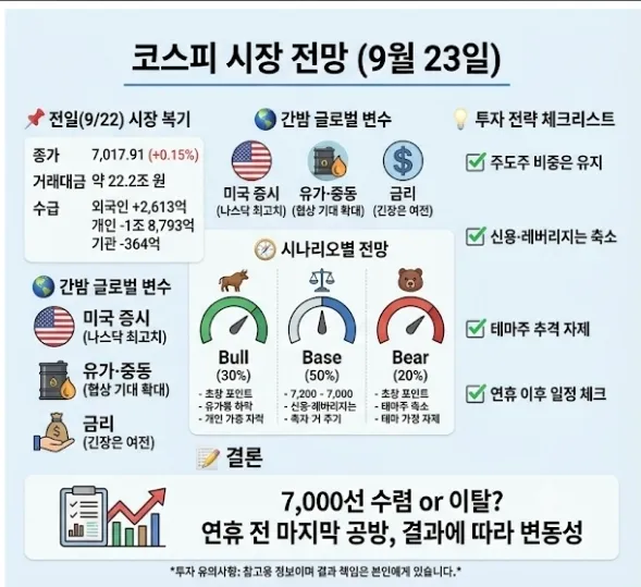 9월23일 코스피 시장 전망