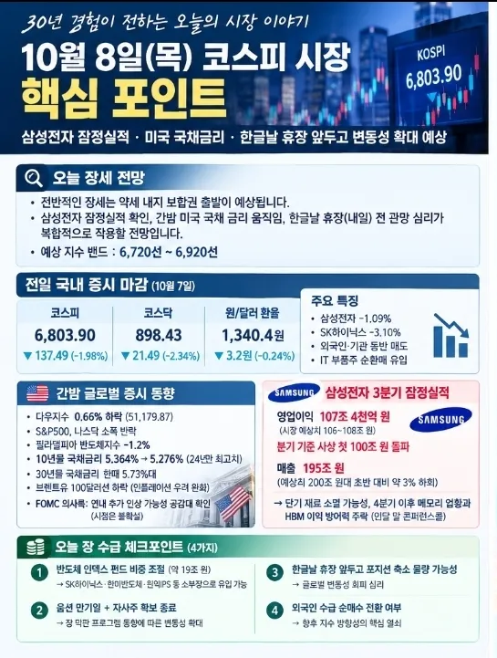 오늘 코스피 시장 전망 분석