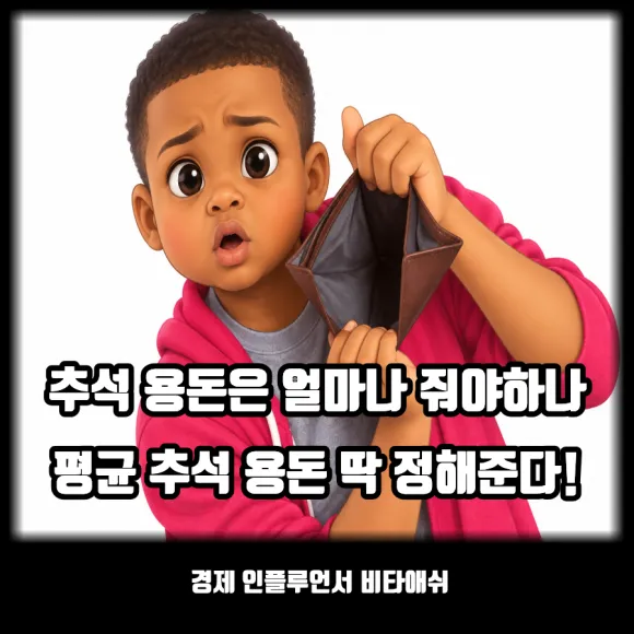 추석 용돈은 얼마가 적당할까? 평균 추석 용돈 딱 정해준다