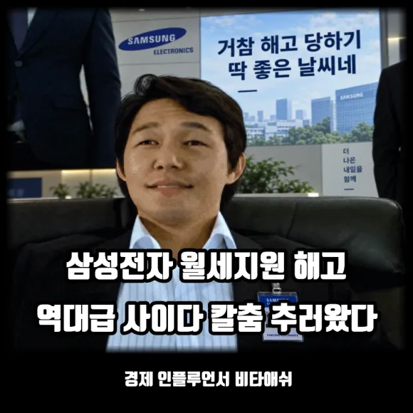 삼성전자 월세지원 해고 역대급 사이다 칼춤 추다