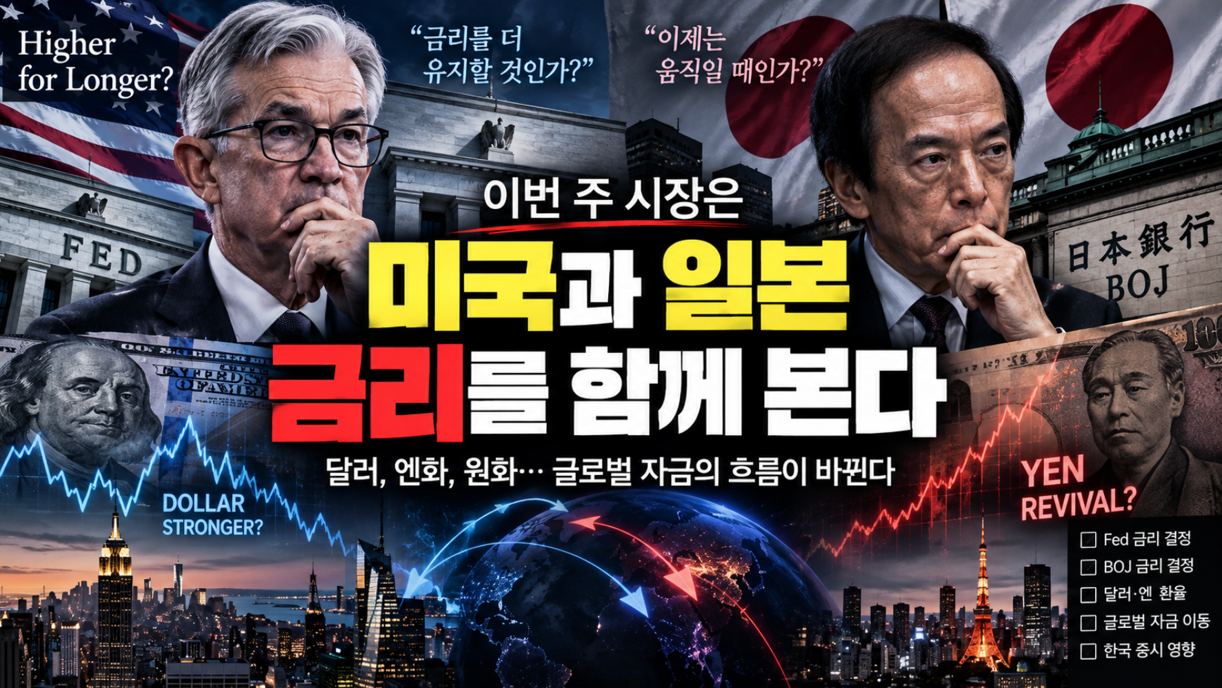 이번 주 시장은 미국과 일본 금리를 함께 본다