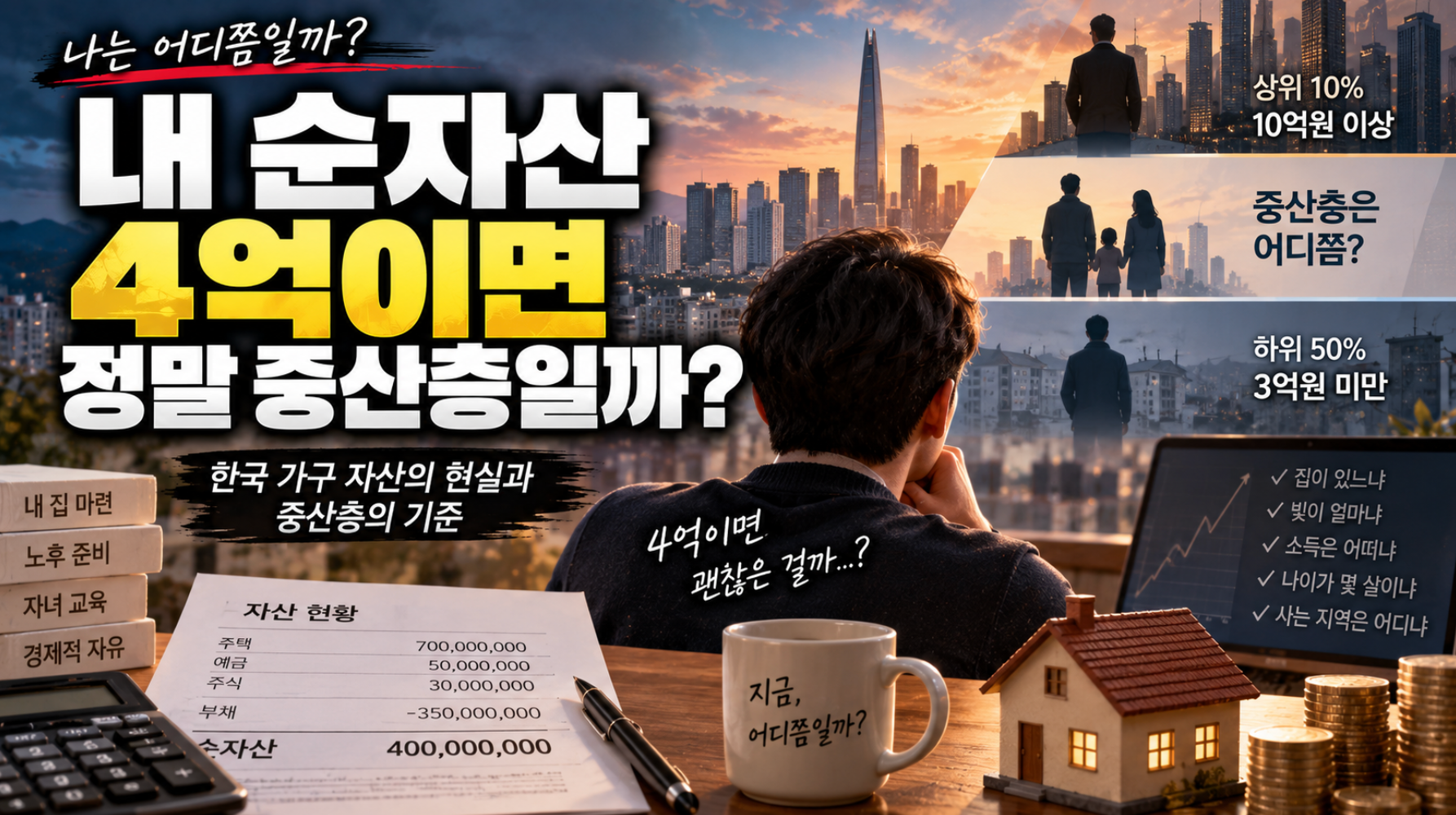 순자산 4억이면 한국에서 중산층일까