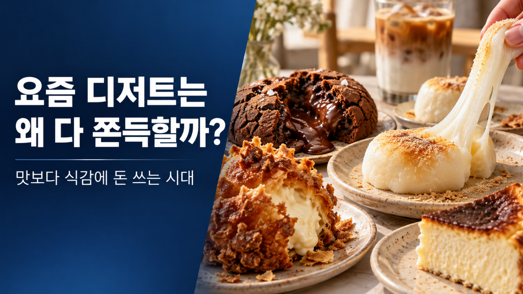 요즘 디저트는 왜 다 쫀득할까? 맛보다 식감에 돈 쓰는 시대