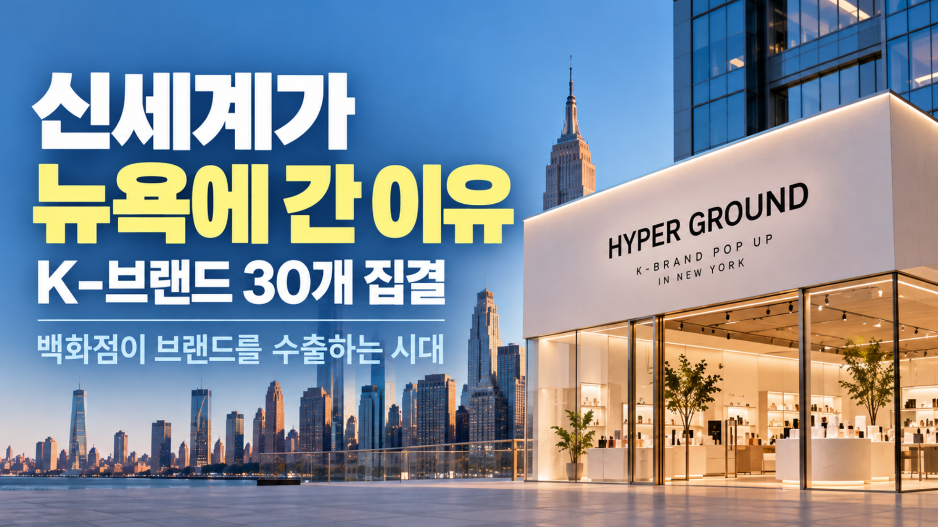 신세계는 왜 뉴욕에 K-브랜드 팝업을 열었을까? 백화점이 브랜드를 수출하는 시대