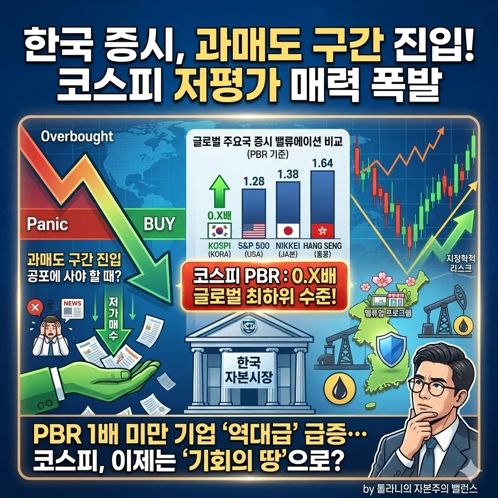 솔리다임 IPO 중단으로 SK하이닉스 반등, 한국 증시 과매도 및 코스피 저평가 매력 부각